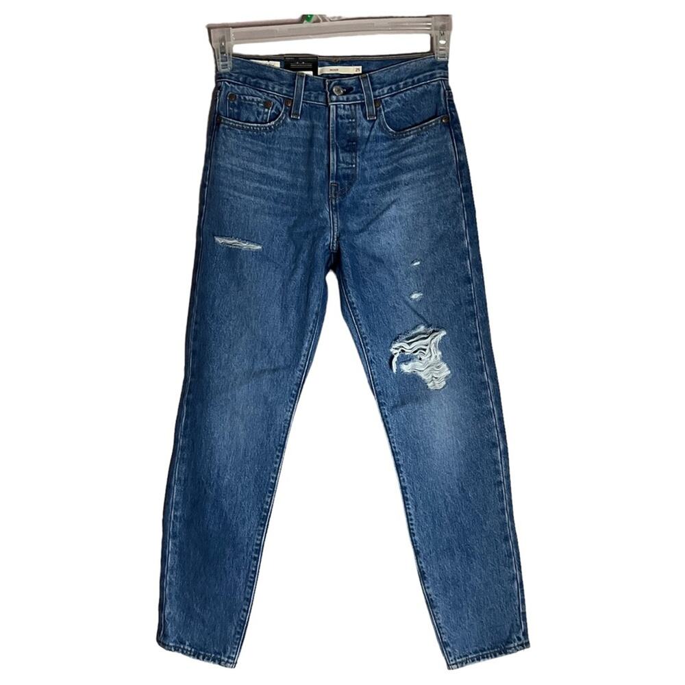 Levis Wedgie Straight Ripped Knee Jeans sz 25 - Picture 1 of 11